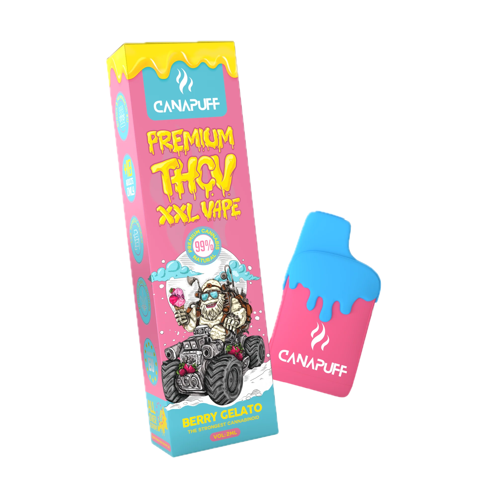 THCv XXL Vape Berry Gelato 99% 2ml