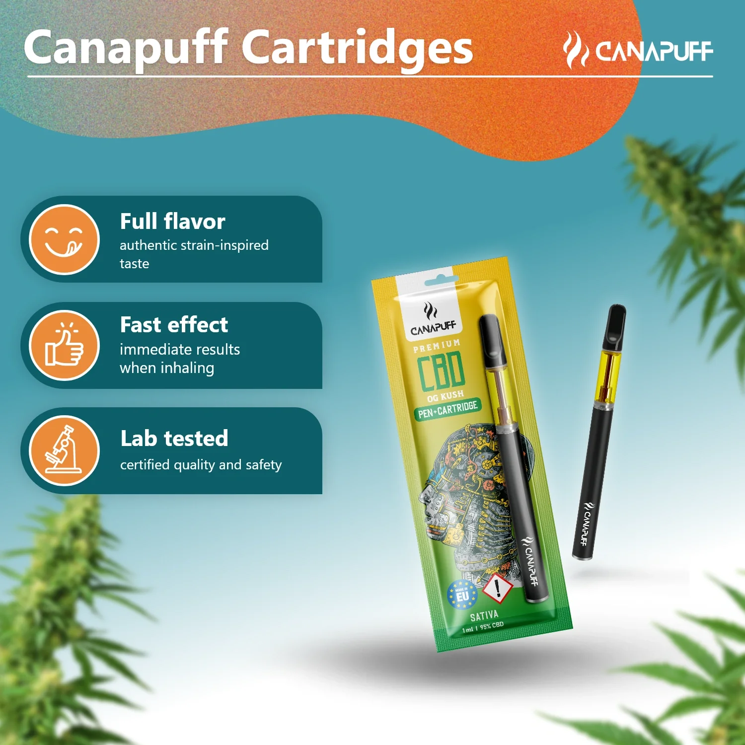 CBD Pen+Cartridge OG Kush 95% - Image 2