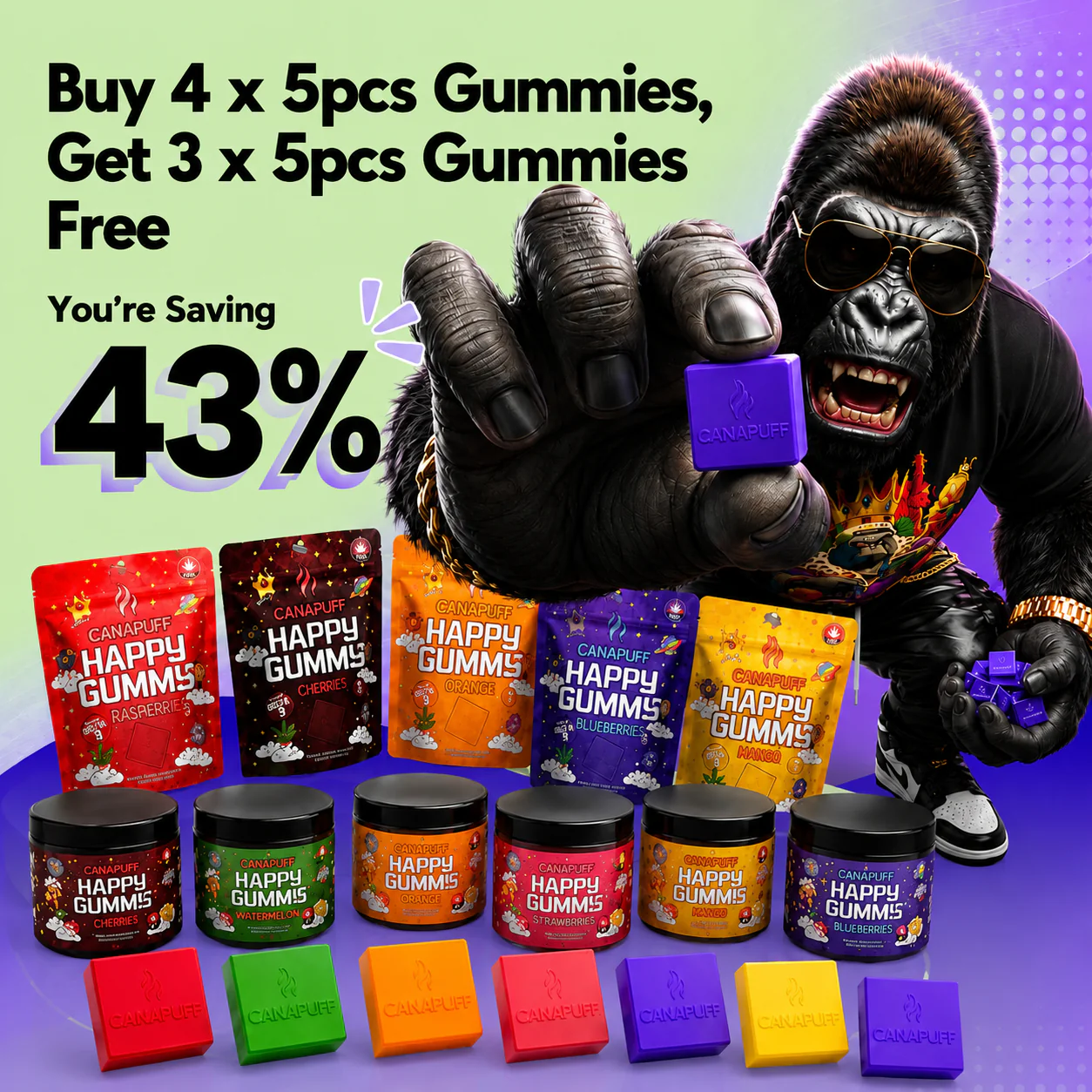 Gummy Deal: Buy 4 get 3 for FREE