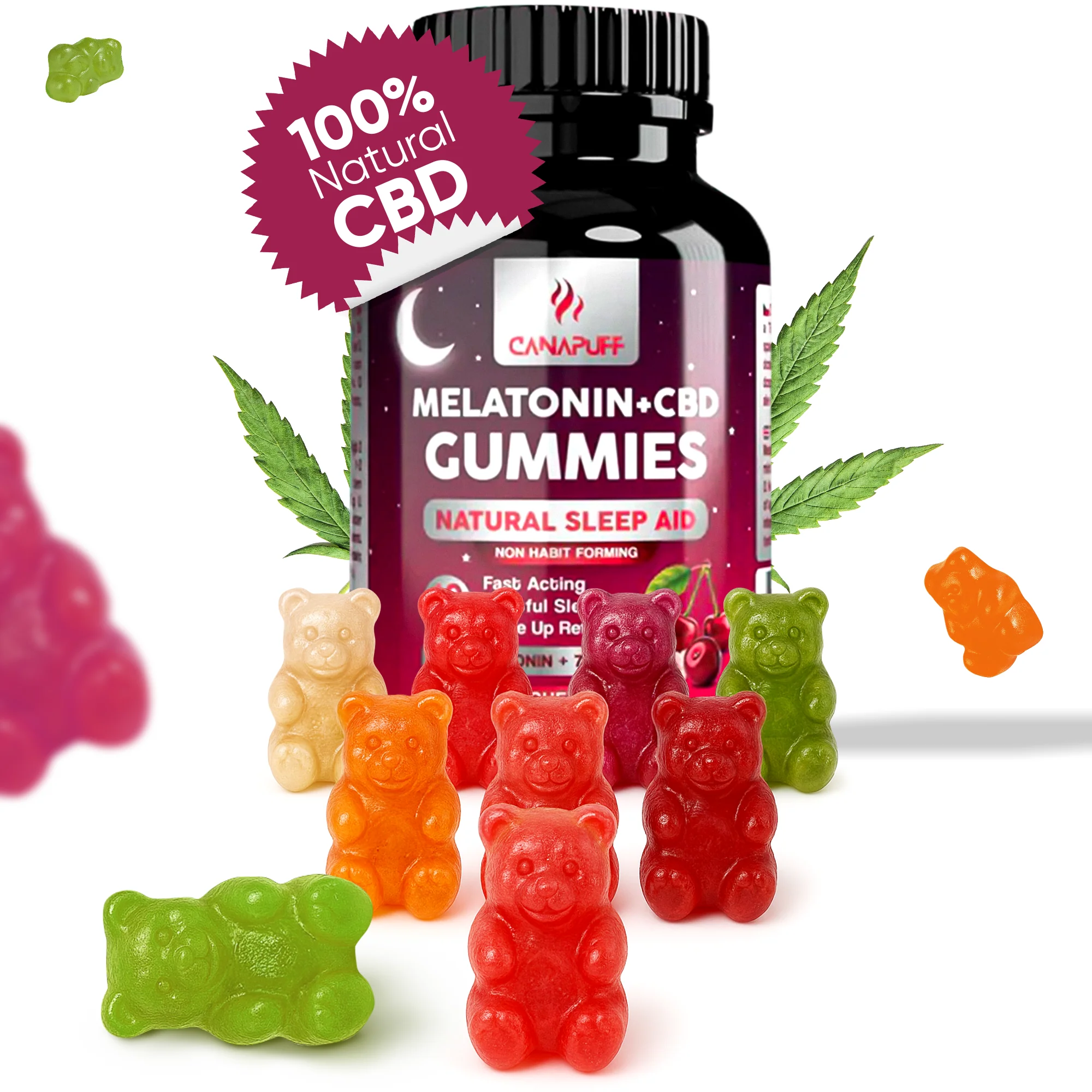 Melatonin+CBD Gummies Cherry - Image 2