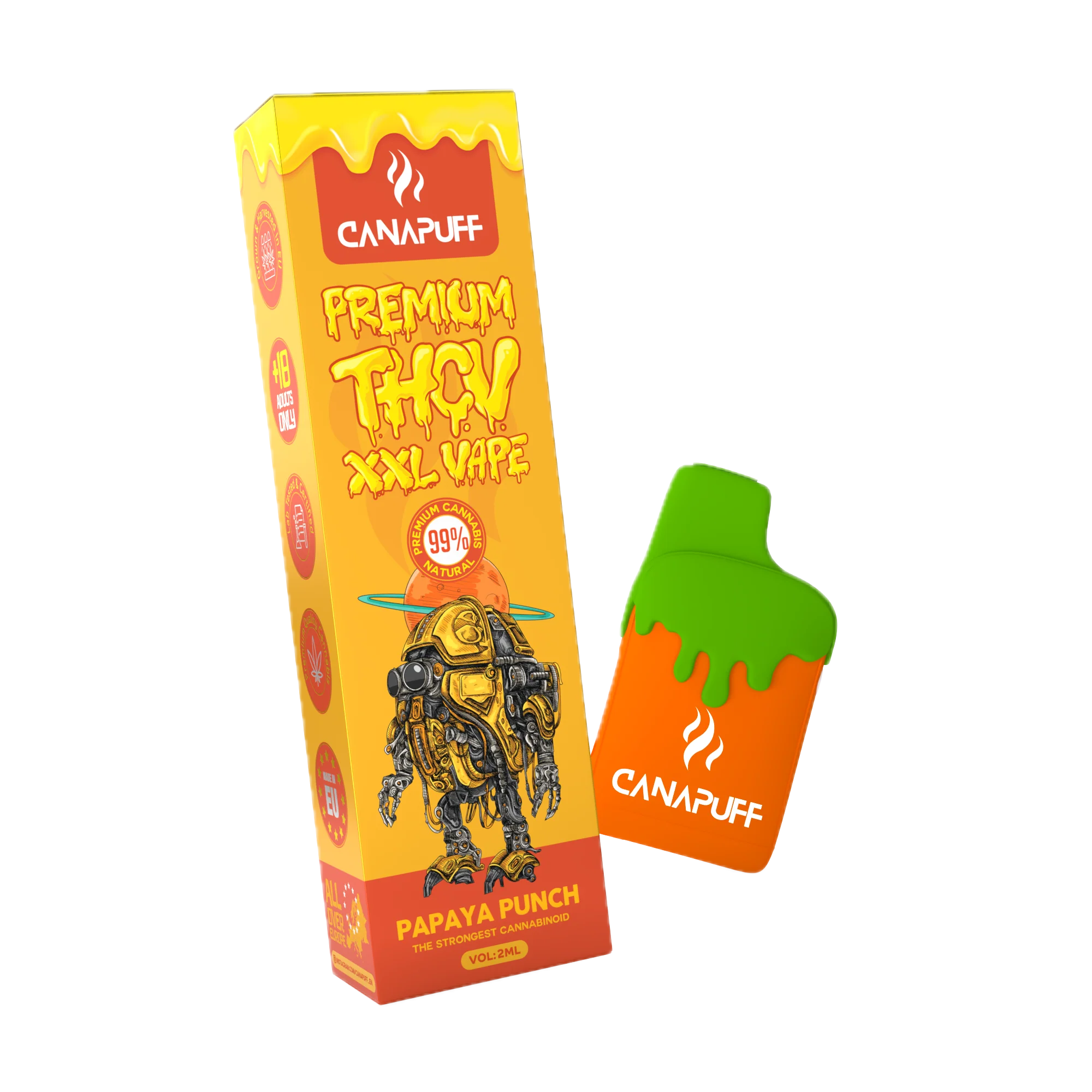 THCv XXL Vape Papaya Punch 99% 2ml